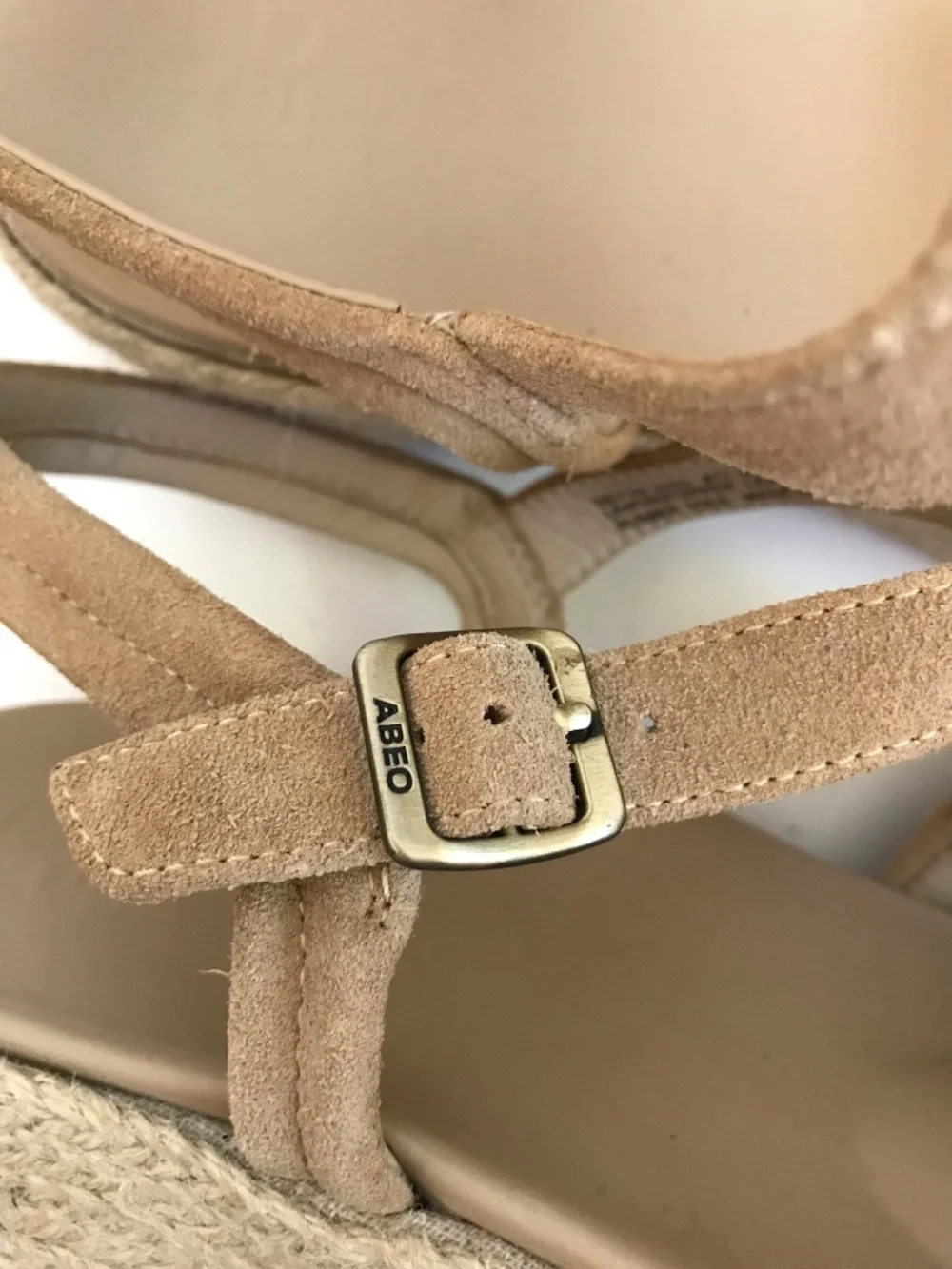 ABEO Espadrille Platform Suede Sandal Wedge Devyn Tan Women’s Size 11